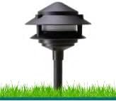 Westgate Lighting LED Pagoda Lights - 12V 17 Bronze Finish Landscape Lighting - Area Lights with Heavy - Duty Clear Glass Lens
