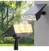 Solar Spot Lights Outdoor Waterproof 8 Pack Warm White Solar Landscape Spotlights +2 Pack Warm White Solar Spotlights with Bigger Solar Panel