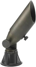 Premium Brass Landscape Lighting - 1 Micro Spotlight - Safe &amp Simple Installation with DIY Plug n’ Play Technology (Midnight Bronze)