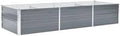 Garden BedsPatio Ground Gardening Planter for VegetablesPlanter Box Kit Flower Herbfor Outdoor Patio Deck BalconyGarden Raised Bed Galvanized Steel 94.5x31.5x17.7 Gray