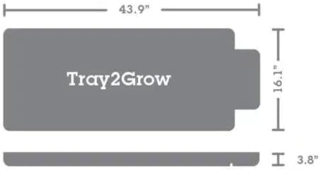 Happy Hydro Tray2Grow System - Standard Tray2Grow with No Tank - Self-Watering Gravity-Fed Hydroponic Indoor System Black