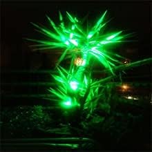 T-SUNUS Green Solar Lights Outdoor 6 Pack IP65 Waterproof 4 LED Solar Spotlight Wall Light Auto-on/Off Security Light Landscape Light for TreePatioYardGardenDrivewayPool Area