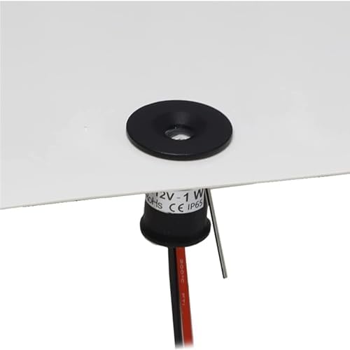 4PCS 1W LED Recessed Spotlight - IP65 Waterproof Mini Beam Light for Landscape Kitchen &amp Stairs Black Shell 120° Wide Angle Hidden Design 12V Accent Lighting
