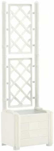 vidaXL Garden Planter White Polypropylene Medium Durable