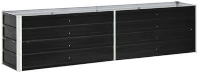 Garden Raised Bed Galvanized Steel 94.5x15.7x17.7 AnthraciteWeight:17.42lbs47047