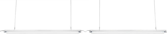 Grow Light Strip 4 Ft 54W 6500K Full Sun Spectrum 2-Pack Single Bulb with 4in Wide Reflector