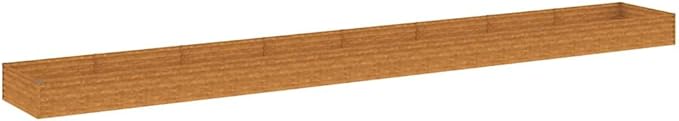 25 ft Corten Steel Garden Raised Bed Large Planter Box Rustic Brown Rectangular Outdoor Flower Beds for Patio Yard Balcony &amp Veggie Patch