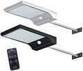 Landscape Lights Outdoors Solar Light 48 LEDs PIR Motion Sensor Solar Powered Lamps with Extension Rod for Garden Lighting Waterproof with Pole LED Street Lamp (White Without Pole)