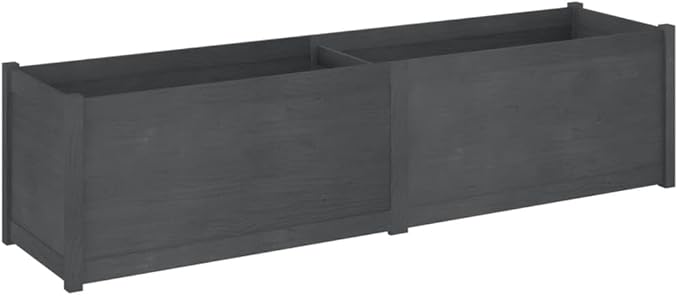 Solid Wood Planter Box 78.7 Large Outdoor Planter for Gardening Planting Flowers Vegetables Herbs Weather-Resistant Pine Beds