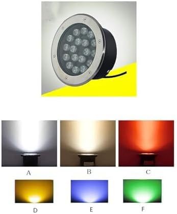 Round Ground Landscape Light - Built-in Outdoor Floor Lamp AC85-265V Outdoor Buried Lights Outdoor Recessed Spot Light IP67 Waterproof Floor Lamp Led Beam Light(Cool White Light24W)