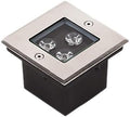 Colorful LED Underground Light 3W/9W/12W - Stainless Steel Recessed Spotlight for Garden Terrace Deck Outdoor Floor Lamp with Tempered Glass Square Design