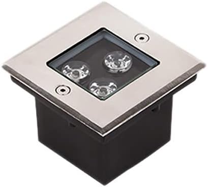Colorful LED Underground Light 3W/9W/12W - Stainless Steel Recessed Spotlight for Garden Terrace Deck Outdoor Floor Lamp with Tempered Glass Square Design