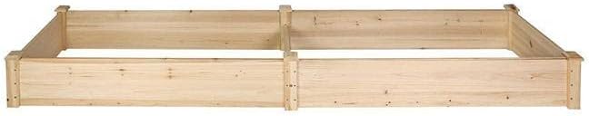 Raised Garden Bed Wooden Planter Box 2 Separate Planting Space