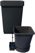 AutoPot 1 Pot XL System with 6.6 Gallon Plastic Pot and 12.4 Gallon Tank - Self-Watering Gravity-Fed Hydroponic System (1PotXL - 6.6 Gallon - 12.4 Gallon Tank) Indoor Black