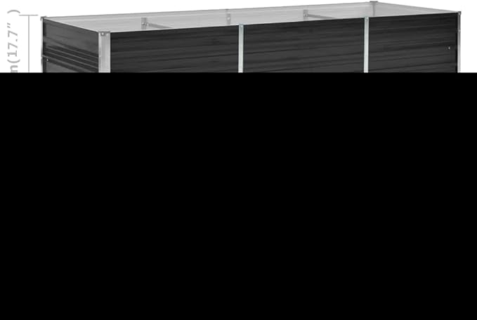 Garden Raised Bed Anthracite 94.5x31.5x17.7 Galvanized Steel Macetas para Plantas Plant Pots Outdoor Large Planter Pot Plant Pots Large for Gardening Porch Outdoor Plants