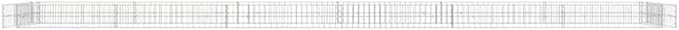 YAFF Gabion Raised Bed Galvanized Steel 236.2x39.4x7.9 (37.29lbs)