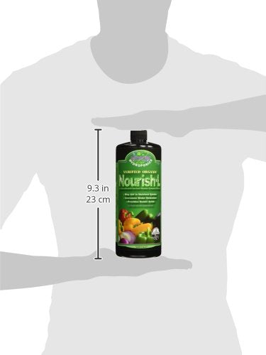 MICROBE LIFE HYDROPONICS Nourish-L Liquid Fertilizer Stimulator to Enhance Plant Nutrient Absorption for Fruits &amp Vegetables Use with Any Feeding Systems Including Hydroponics or Soil 32 Ounces