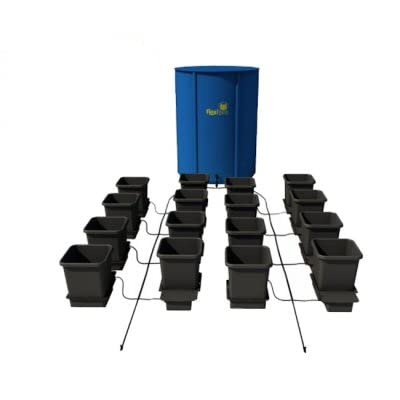 AutoPot 16 Pot System with 3.9 Gallon Plastic Pots and 60 Gallon FlexiTank - Self-Watering Gravity-Fed Hydroponic Systems (16Pot - 3.9 Gallon - 60 Gallon FlexiTank)