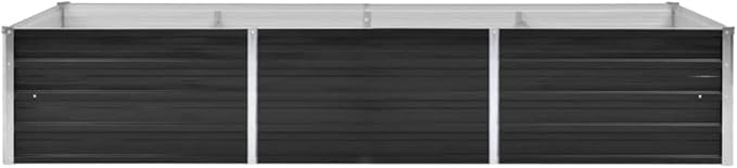 Garden Raised Bed Outdoor planters Planter Boxes Outdoor Garden Bed Suitable for Backyard Flowers Restaurants Patios Anthracite 94.5x31.5x17.7 Galvanized Steel
