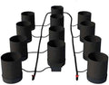 AutoPot 12 Pot GeoPot System with 5 Gallon Fabric Pots - Self-Watering Gravity-Fed Hydroponic System (12Pot with No Tank) Indoor Black