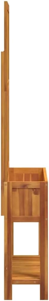 Large Natural Acacia Wood Planter with Trellis and Shelf Durable Solid Acacia Raised Garden Bed for Outdoor Plants 12.6x39.4x72.8 Inches