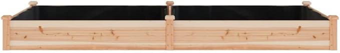 SKM Garden Raised Bed Natural Wood Solid fir Wood LargeBrown (Weight 23.7KG)