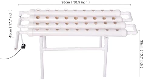 Hydroponics Growing System 1 Levels 36 Sites/Hydroponic Planting Vegetables Garden Tools with Water Pump Timer Nest Basket Growth Sponge for Vegetables Flowers Fruits