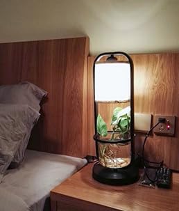 Table Plant Light Grow Light for Indoor Small Plants Full Spectrum 10W 4500K Natural Light 15 Feet Dimer Switch Plug in Cable Cloth Shade Creative Design