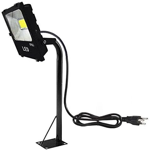 50W LED Outdoor Spotlight Included 1.6 Feet Bracket 13ft US Plug-in Cord Waterproof Landscape Lighting for Shop Sign Billboards Courtyard Garden Pathway Lights