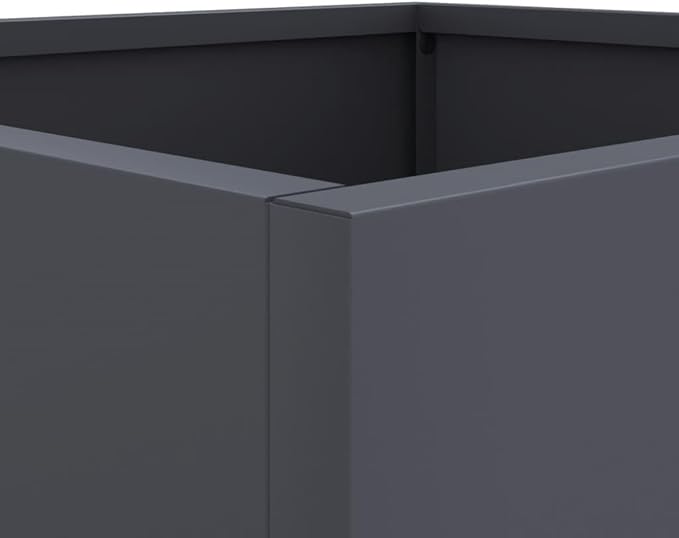 Planter Raised Garden Bed Planter Boxes Outdoor Garden Bed Suitable for Restaurants Backyard Patios Flowers Anthracite 19.3x18.5x18.1 Steel