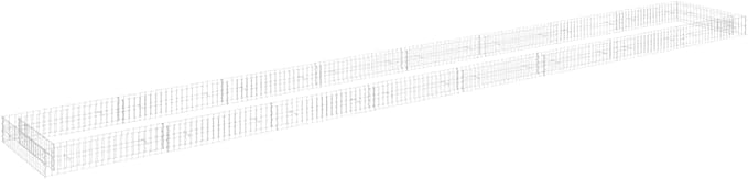 Gabion Raised BedOutdoor Garden GabionsStone BasketsPlanters Raised Vegetable BedsGalvanized Steel 315x39.4x7.9