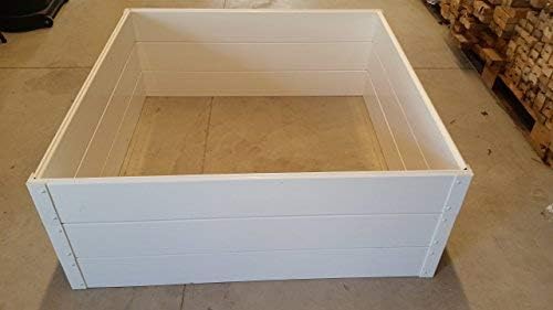 4 x 4 Stack-able White Vinyl Raised Garden Bed