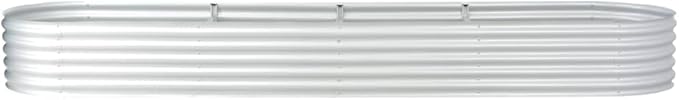 Garden Raised Bed 157.5x31.5x17.3 Galvanised Steel Silver