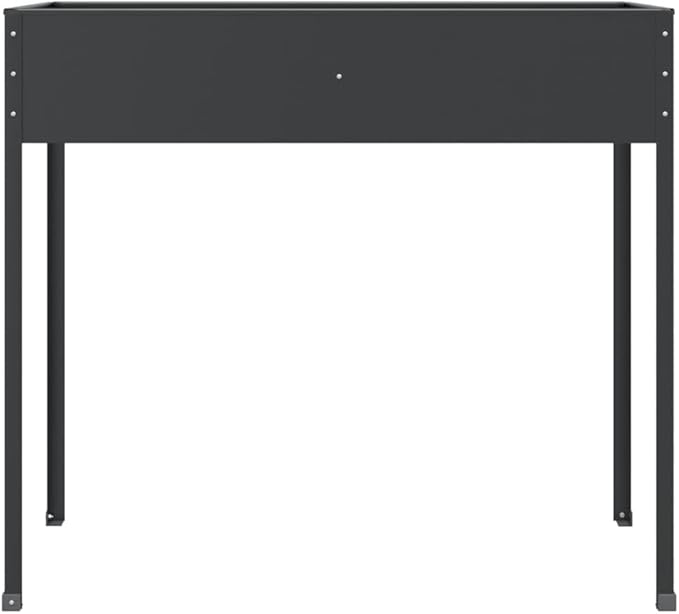Galvanized Steel Garden Planter Raised Garden Bed Metal Planter Box Stand for Gardening Vegetables Flowers Herb Anthracite 39.6x15.9x35.4 Galvanized Steel -78