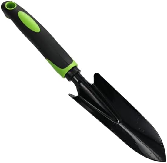 DADE Garden Hand Tools Sets Knit-Latex Grip GlovesSoft-Grip Handles Small Shovel Soft-Grip Handle Trowelby-Pass Pruning ShearSoft-Grip Handle Cultivators (Green) 5 Pcs