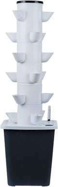 30 Pods Hydroponics Tower Garden 6-Story Garden Hydroponic Planting System Hydroponic Growing System Growing Kit for Herbs Fruits and Vegetables with Hydrating Pump