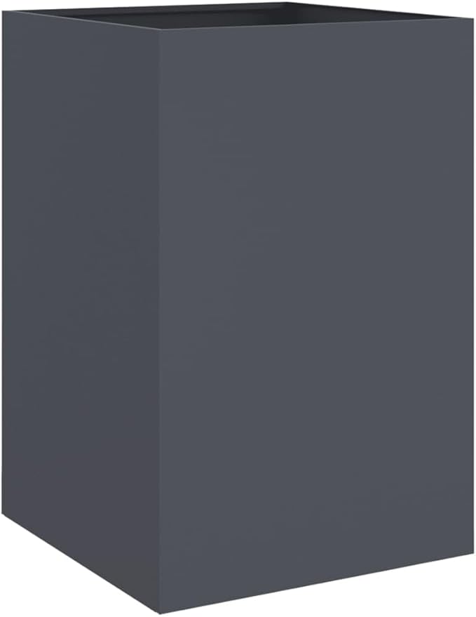 Raised Planter Anthracite Cold-Rolled Steel 29.5 in Tall Outdoor Elevated Garden Bed Box for Balcony Patio Flower &amp Vegetable Display