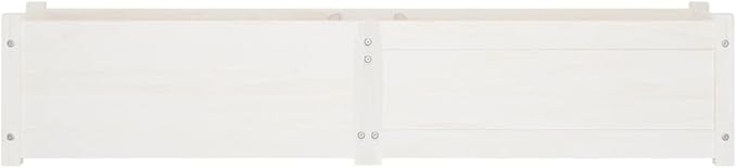 2 pcs Raised Garden Bed Garden Planter Box Planter Raised Bed Wood Planter Box Grow Vegetable Flower Herb Gardening White 59.1x12.2x12.2 Solid Wood Pine