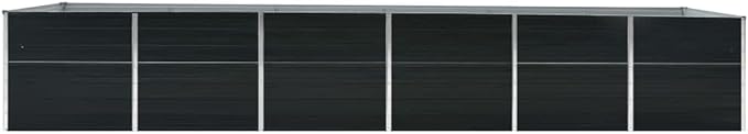 YAFF Garden Raised Bed Galvanized Steel 189x31.5x30.3 Anthracite (58.124lbs)