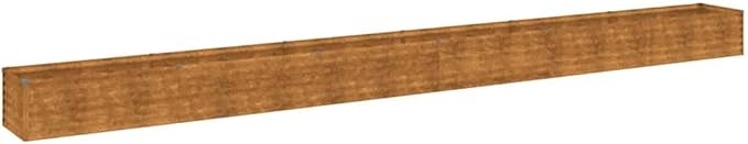 Garden Raised Bed 228.3 Corten Steel Rectangular Planter Box for Outdoor Plants Rustic Finish Durable Metal for Gardening Patio Yard