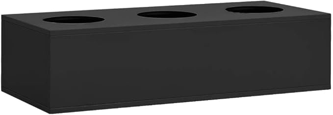 Rectangular Anthracite Steel Flower Box 35.4x15.7x9.1 Inch Durable Metal Planter for Outdoor Plants Garden Balcony