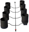 AutoPot 8 Pot GeoPot System with 5 Gallon Fabric Pots and No Tank -Self-Watering Gravity-Fed Hydroponic System (8Pot with No Tank) Indoor Black