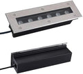 24V Waterproof Landscape Lamp - Rectangular Recessed LED Spotlight Buried Yard &amp Aisle Lighting IP67 Outdoor Underground Lights Stair Step Light (Blue 9W)