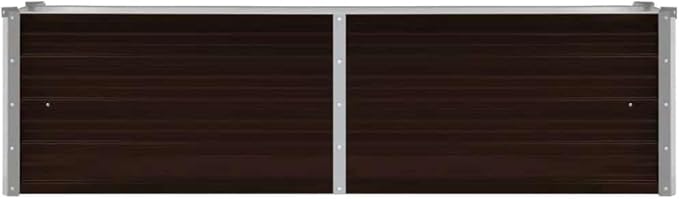 Garden Raised Bed Outdoor planters Garden Bed Planter Boxes Outdoor Suitable for Backyard Patios Flowers Restaurants Brown 63x15.7x17.7 Galvanized Steel