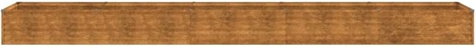 vidaXL Large Corten Steel Garden Raised Bed 189.8x19.7x14.2 in Durable Planter for Outdoor Veggie and Flower Gardening