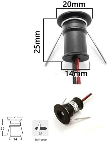 4PCS 1W LED Recessed Spotlight - IP65 Waterproof Mini Beam Light for Landscape Kitchen &amp Stairs Black Shell 120° Wide Angle Hidden Design 12V Accent Lighting