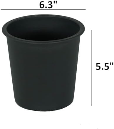 6.3 Round Plant Pot GPlastic Pots with Drainage (5 Pack)