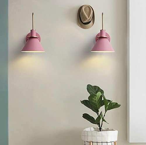 Hook Type Wall Mounted Plant Light Full Spectrum 4500K 10W Adjusted Angle &amp Light Beam Range 15°-60° Modern Pink Metal Wall Lamp for Indoor Growing Plants Flowers