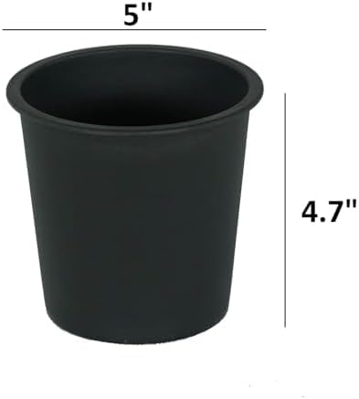 5 Round Nursery Plant Pot GPlastic Pots with Drainage (5 Pack)