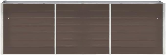SKM Garden Raised Bed Galvanized Steel 94.5x15.7x30.3 Brown (14.23 KG/31.306 LBS)